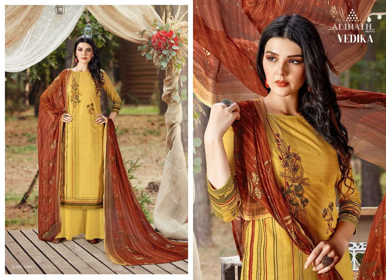 Adinath Prints Presents Vedika Pashmina Printed Embroidery Work Fancy Designer Salwar Kameez
