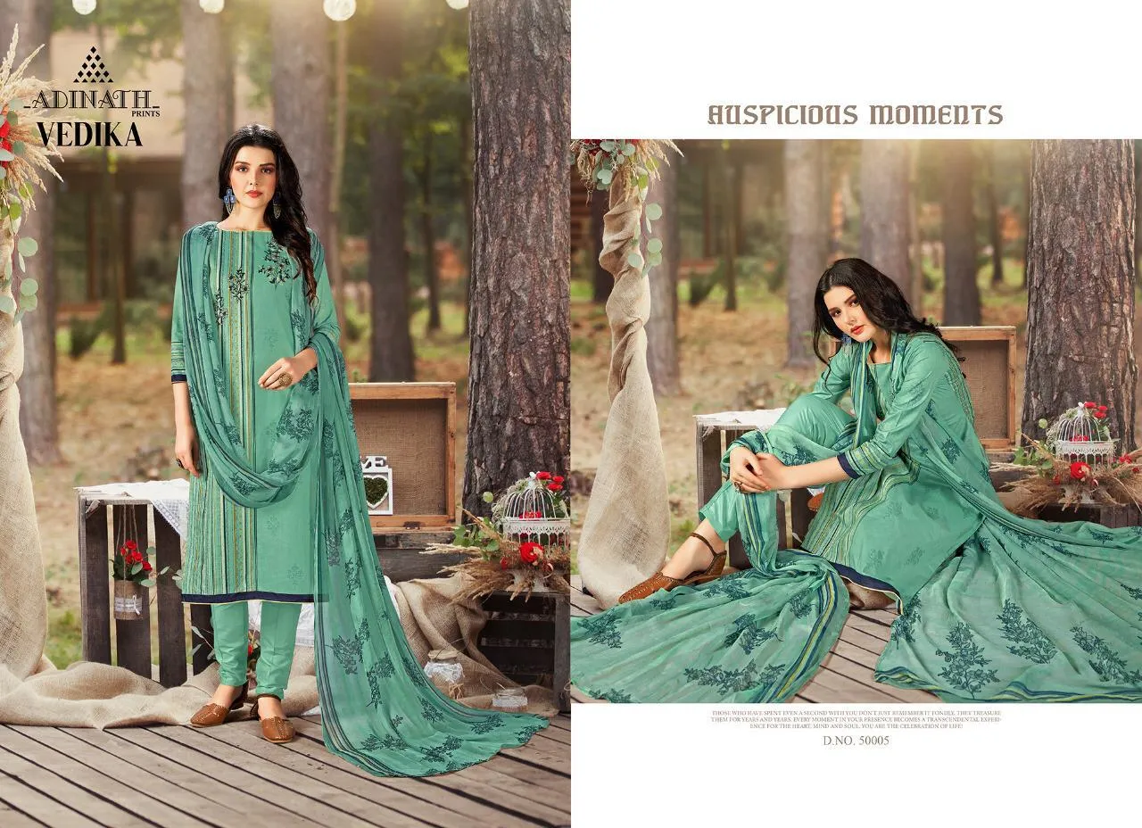 Adinath Prints Presents Vedika Pashmina Printed Embroidery Work Fancy Designer Salwar Kameez