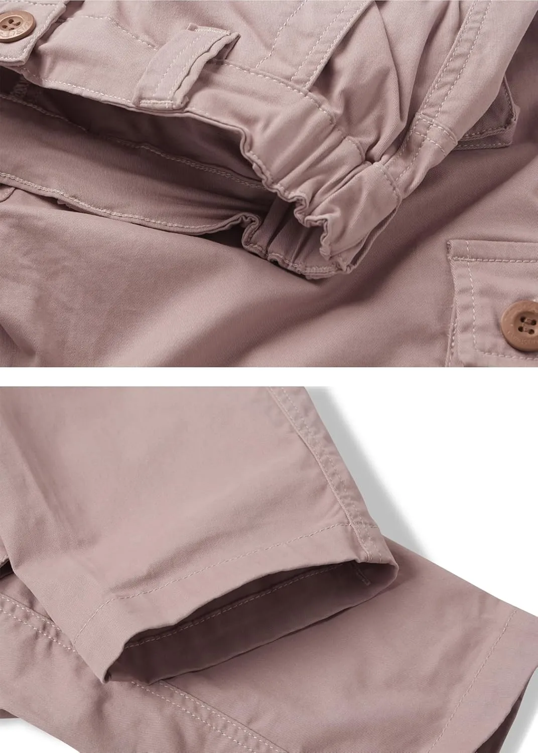 AKARMY Women's Cotton Casual Work Pants Camouflage Cargo Pants Parachute Pants for Women with Pockets