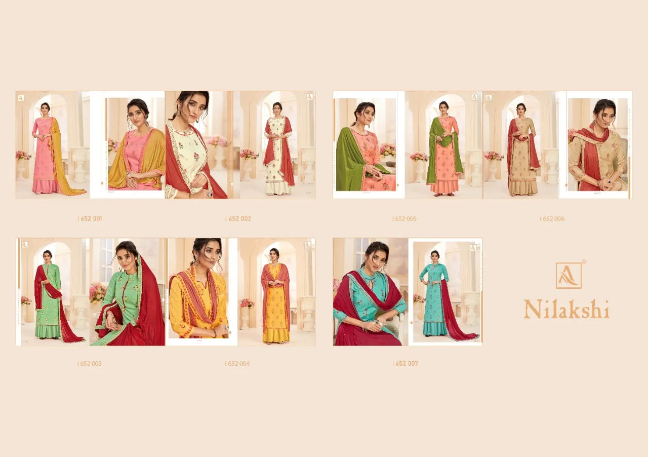 Alok Suits Nilakshi Presents Pure Dola Jaquard Pakistani Designer Salwar Kameez