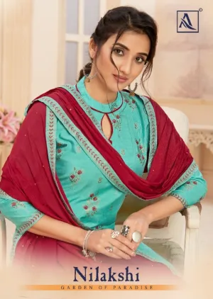 Alok Suits Nilakshi Presents Pure Dola Jaquard Pakistani Designer Salwar Kameez