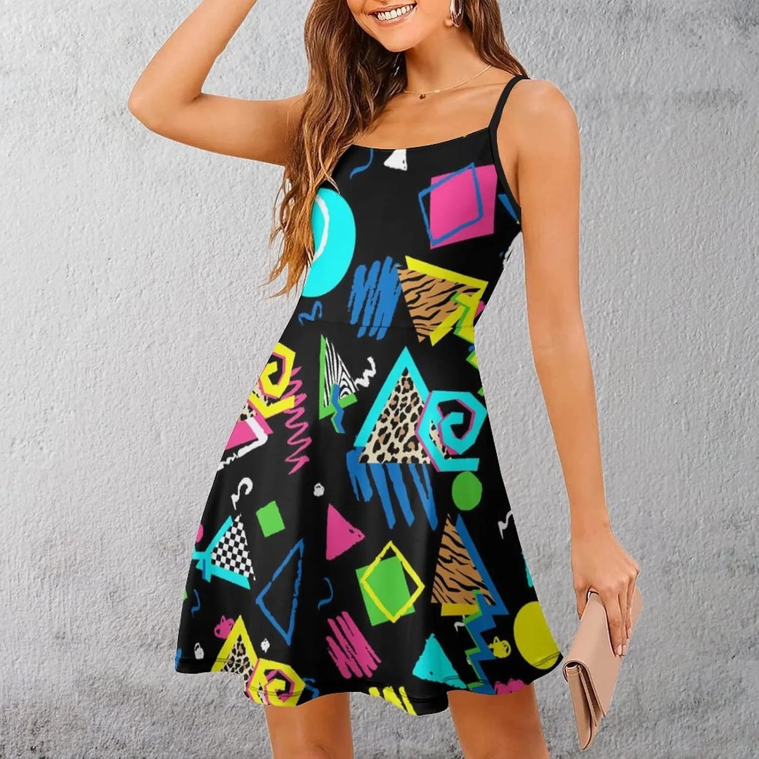 AMRANDOM Women's 2023 Summer Casual Sleeveless Crew Neck Beach Dress