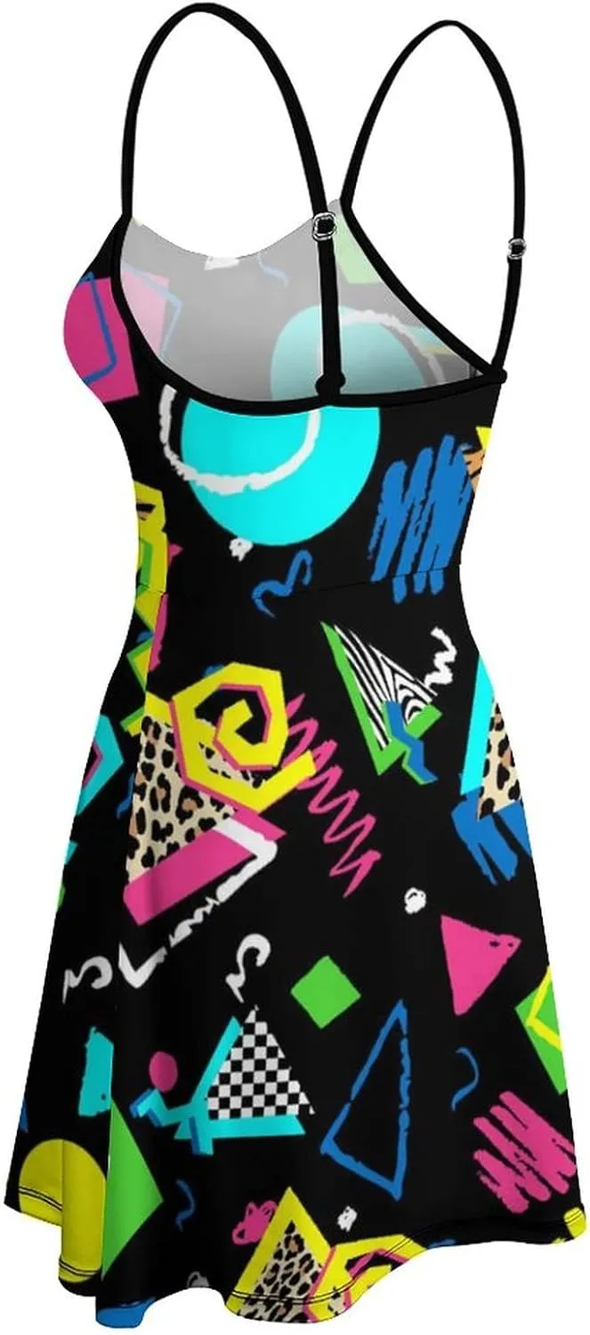 AMRANDOM Women's 2023 Summer Casual Sleeveless Crew Neck Beach Dress