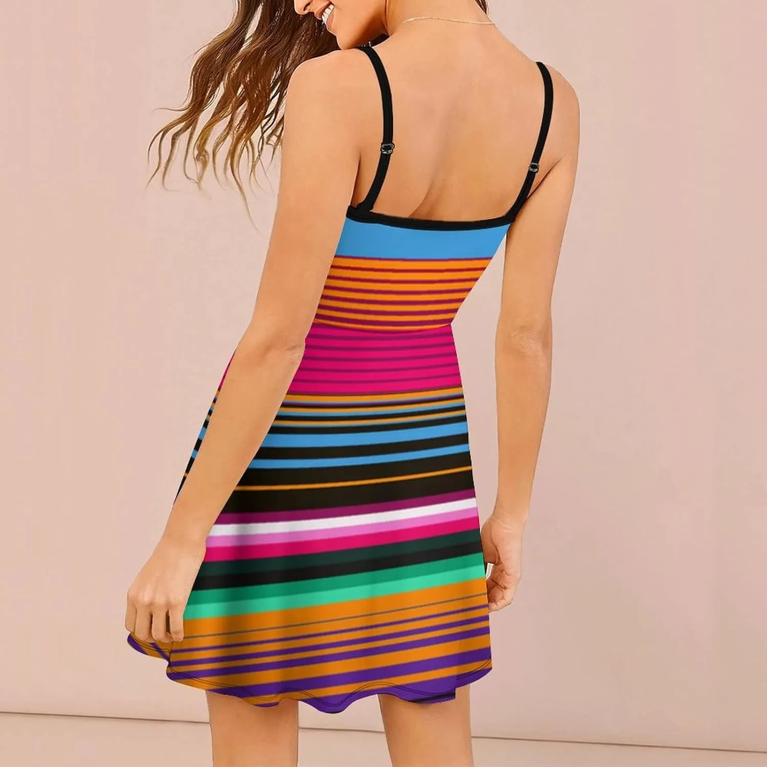 AMRANDOM Women's 2023 Summer Casual Sleeveless Crew Neck Beach Dress