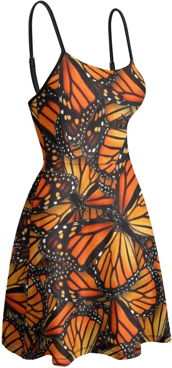 AMRANDOM Women's 2023 Summer Casual Sleeveless Crew Neck Beach Dress