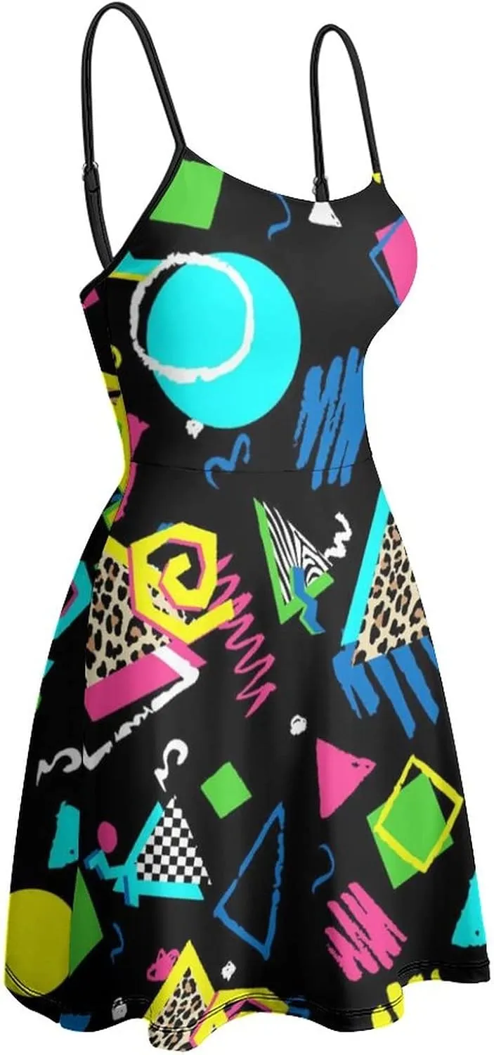 AMRANDOM Women's 2023 Summer Casual Sleeveless Crew Neck Beach Dress