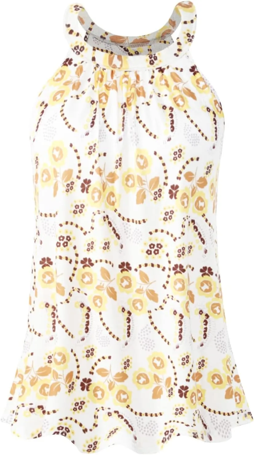 AMVELOP Halter Tank Top for Women Built in Bra Casual Flowy Camisole Tank Sleeveless Summer Outfits 2025