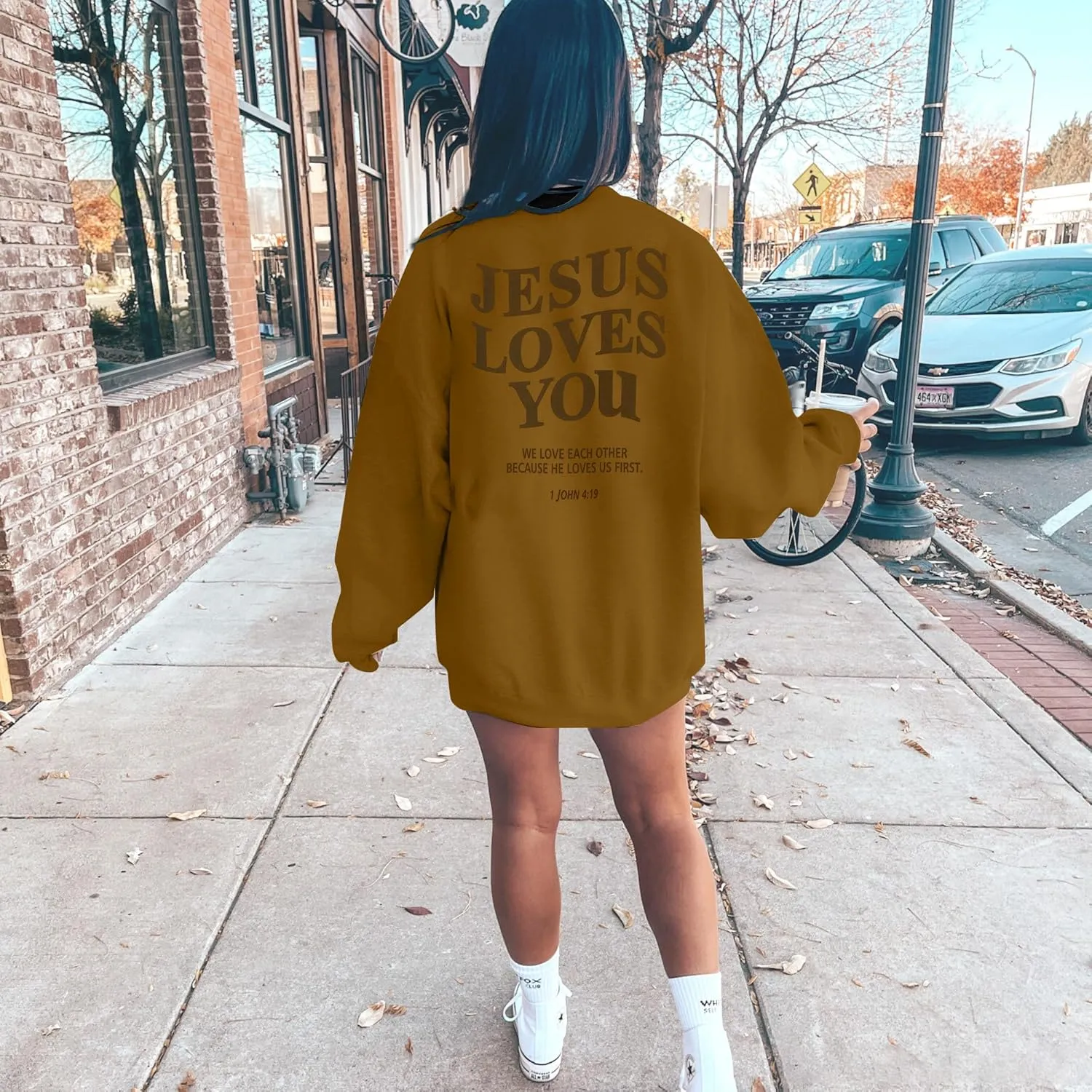 ASTANFY Christian Sweatshirt Women Jesus Loves You Sweatshirts Jesus Is King Hoodie Jesus Faith Shirts Religious God Hoodies
