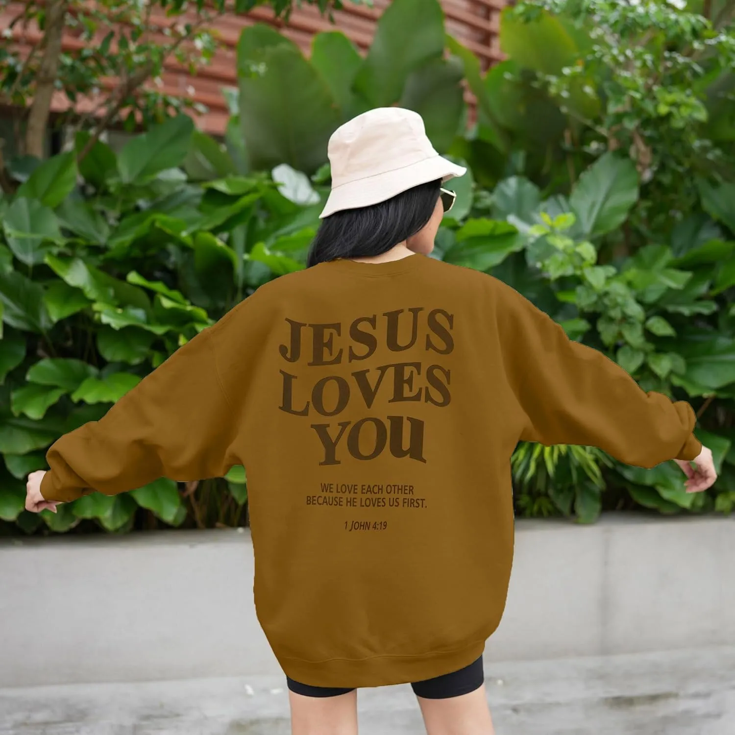 ASTANFY Christian Sweatshirt Women Jesus Loves You Sweatshirts Jesus Is King Hoodie Jesus Faith Shirts Religious God Hoodies