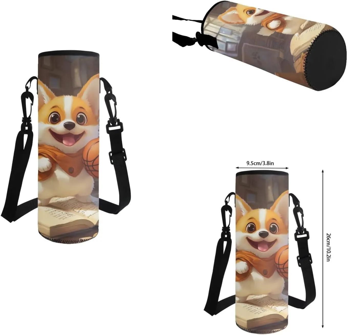 Basketball Corgi Elementary School Backpack for Boys Bookbag with Lunch Box Large Capacity Teenage Backpacks for Middle Boys Casual Daypack for Teen Back to School Gifts