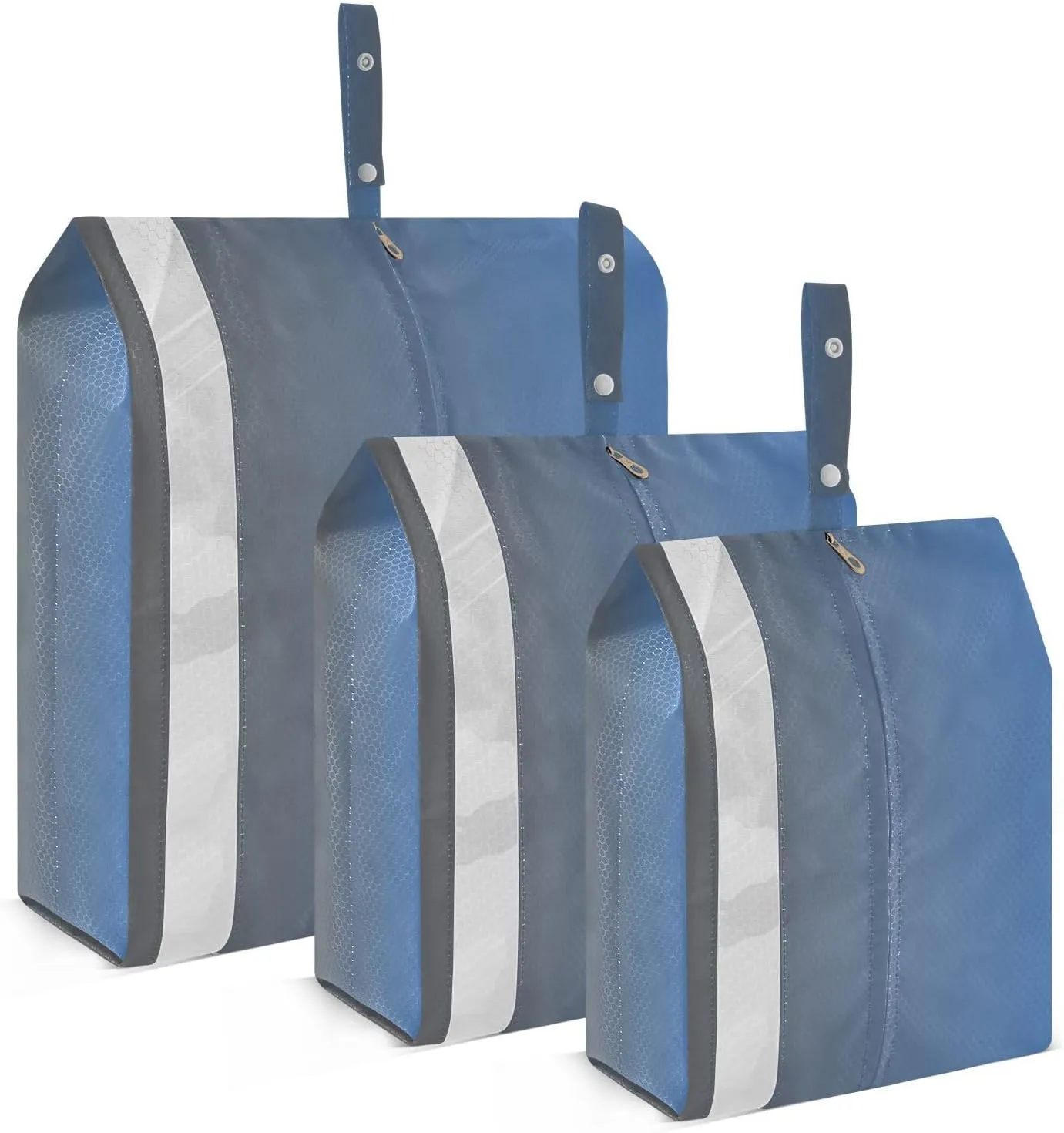 Black Blue Gradient Packing Cubes for Suitcases 3 Set Expandable Compression Luggage Packing Organizers for Carry on Suitcase Travel Accessories Luggage Organizer Bags Set