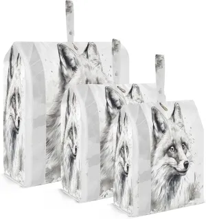 Black Fox Packing Cubes for Suitcases 3 Set Compression Expandable Luggage Packing Organizers for Carry on Suitcase Travel Accessories Luggage Organizer Bags Set