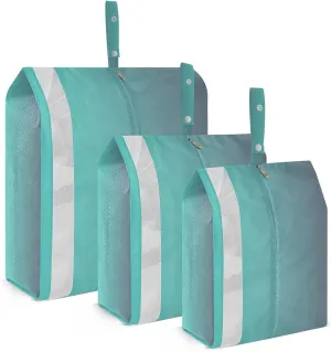 Blue Dark Gradient Packing Cubes for Suitcases 3 Set Compression Lightweight Luggage Packing Organizers for Carry on Suitcase Travel Accessories Luggage Organizer Bags Set