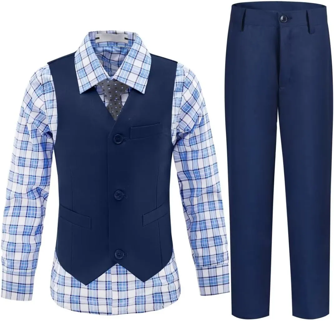 Boys Suits Toddler Formal Suit Set Kids Ring Bearer Outfit for Teen Boys Wedding Tuxedo Communion Dress Clothes