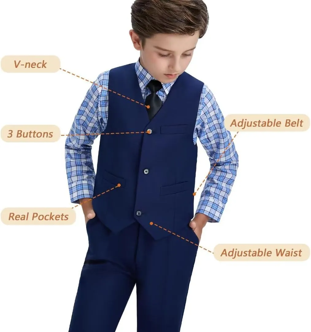 Boys Suits Toddler Formal Suit Set Kids Ring Bearer Outfit for Teen Boys Wedding Tuxedo Communion Dress Clothes