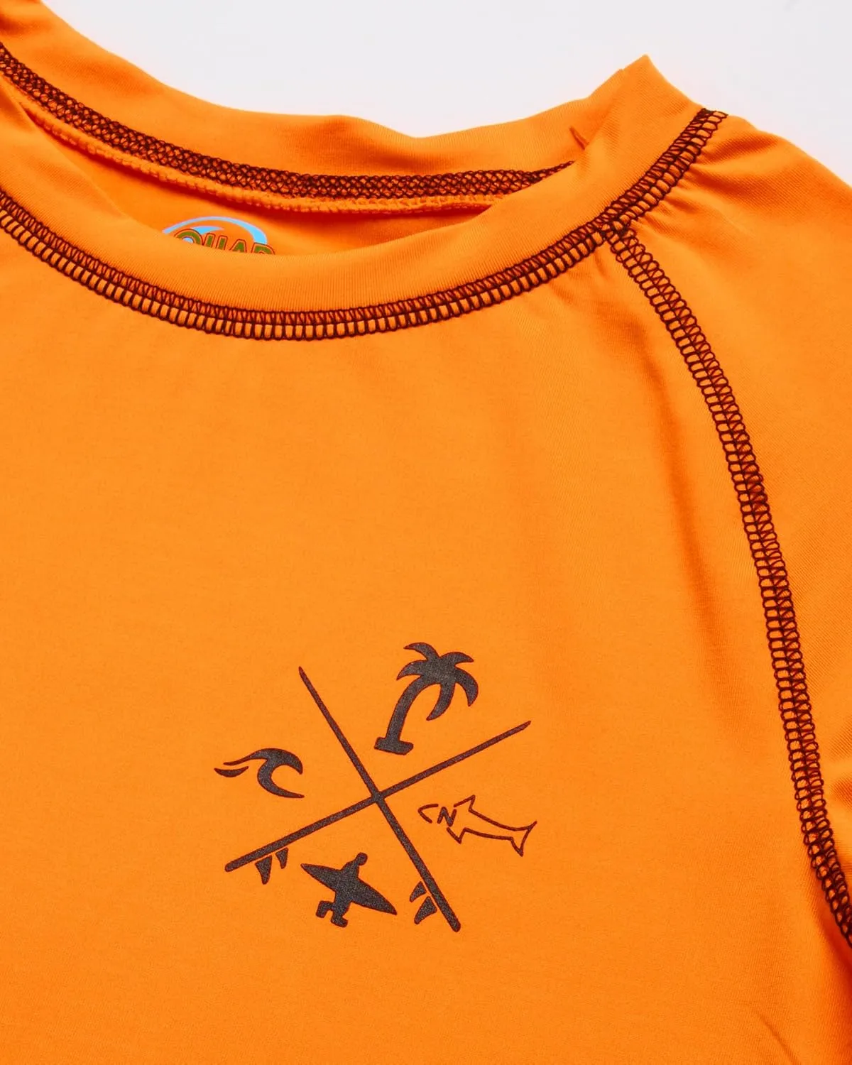 Boys Swim Shirt - Quick Dry Sun Protection Short Sleeve Rash Guard for Boys Surf Youth Kids Swimwear (Sizes: 5-18)