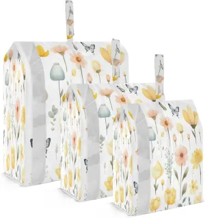 Butterfly Flowers Packing Cubes for Suitcases 3 Set Compression Expandable Luggage Packing Organizers for Carry on Suitcase Travel Accessories Luggage Organizer Bags Set