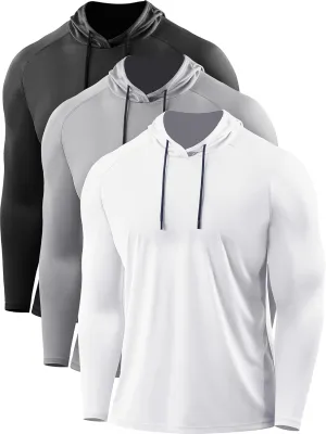 CADMUS Men's Workout Long Sleeve Fishing Shirts UPF 50  Sun Protection Dry Fit Hoodies