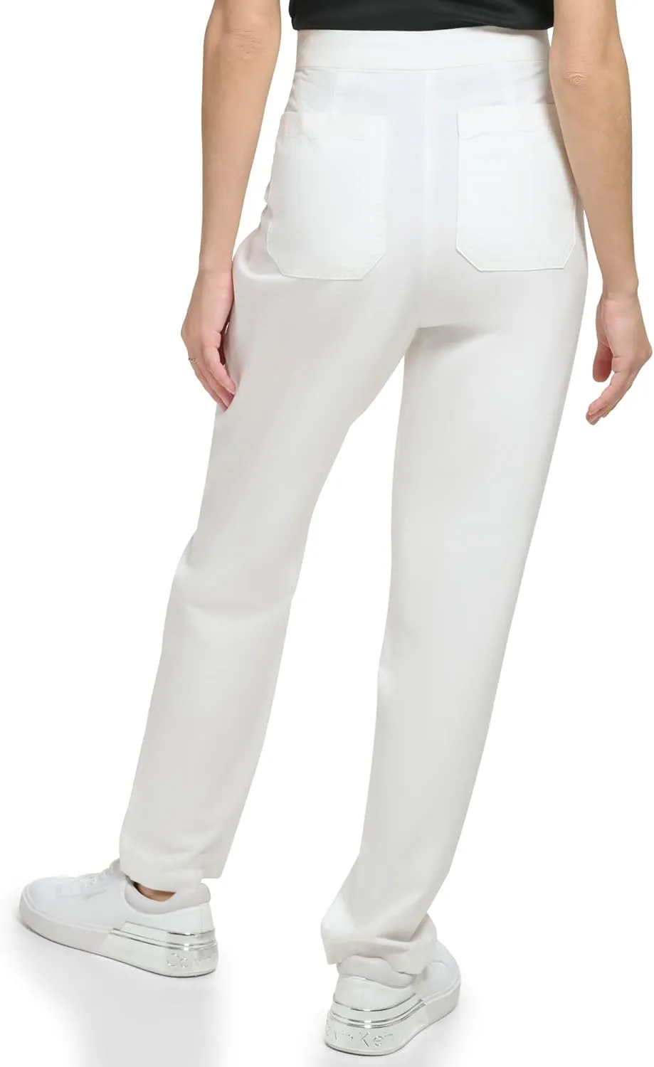 Calvin Klein Women's Conforming Shirred Front Cotton Blend Pockets Pant (Standard and Plus Size)