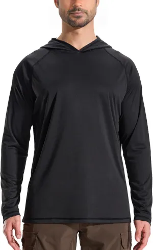 Camo Hoodie Long Sleeves Hunting Shirts for Men Quick Dry UPF 50  Hiking Fishing Shirt with Hood