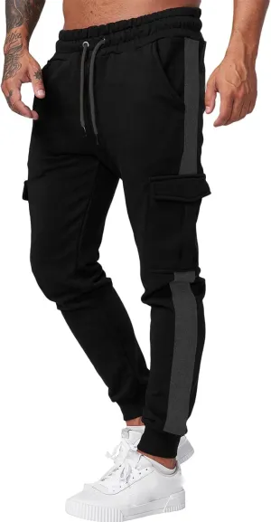 Cargo Pants for Men Work Mens Cargo Pants Drawstring Hiking Pants Elastic Waist Outdoor Trousers with 7 Pockets Mens