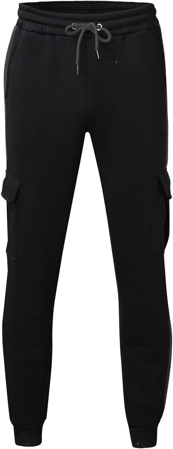 Cargo Pants for Men Work Mens Cargo Pants Drawstring Hiking Pants Elastic Waist Outdoor Trousers with 7 Pockets Mens