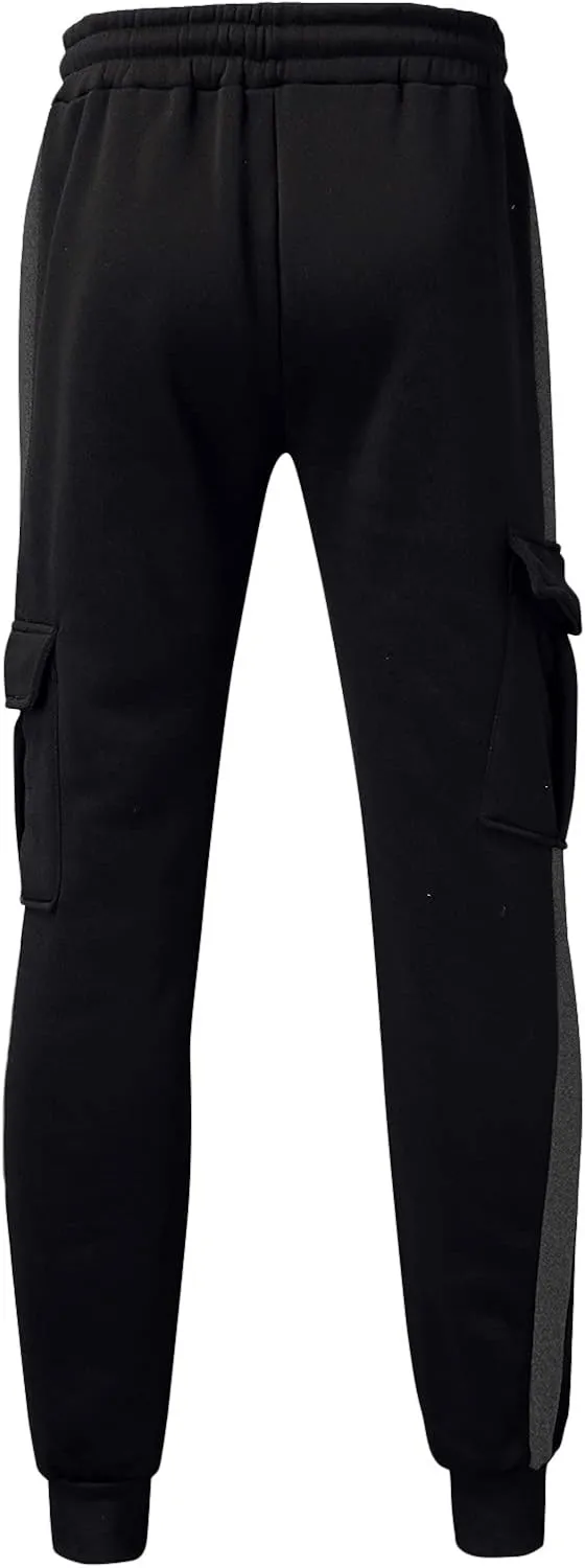 Cargo Pants for Men Work Mens Cargo Pants Drawstring Hiking Pants Elastic Waist Outdoor Trousers with 7 Pockets Mens