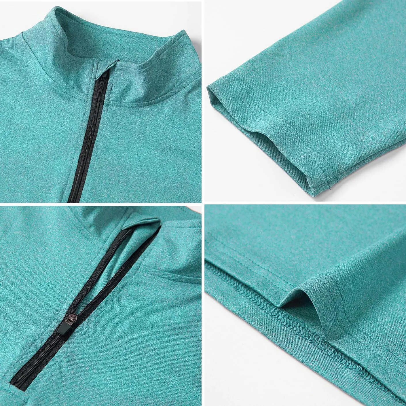 CARWORNIC Men's Long Sleeve Athletic Shirts 1/4 Zip Pullover Quick Dry Active Sports Sweatshirt for Running Workout Gym