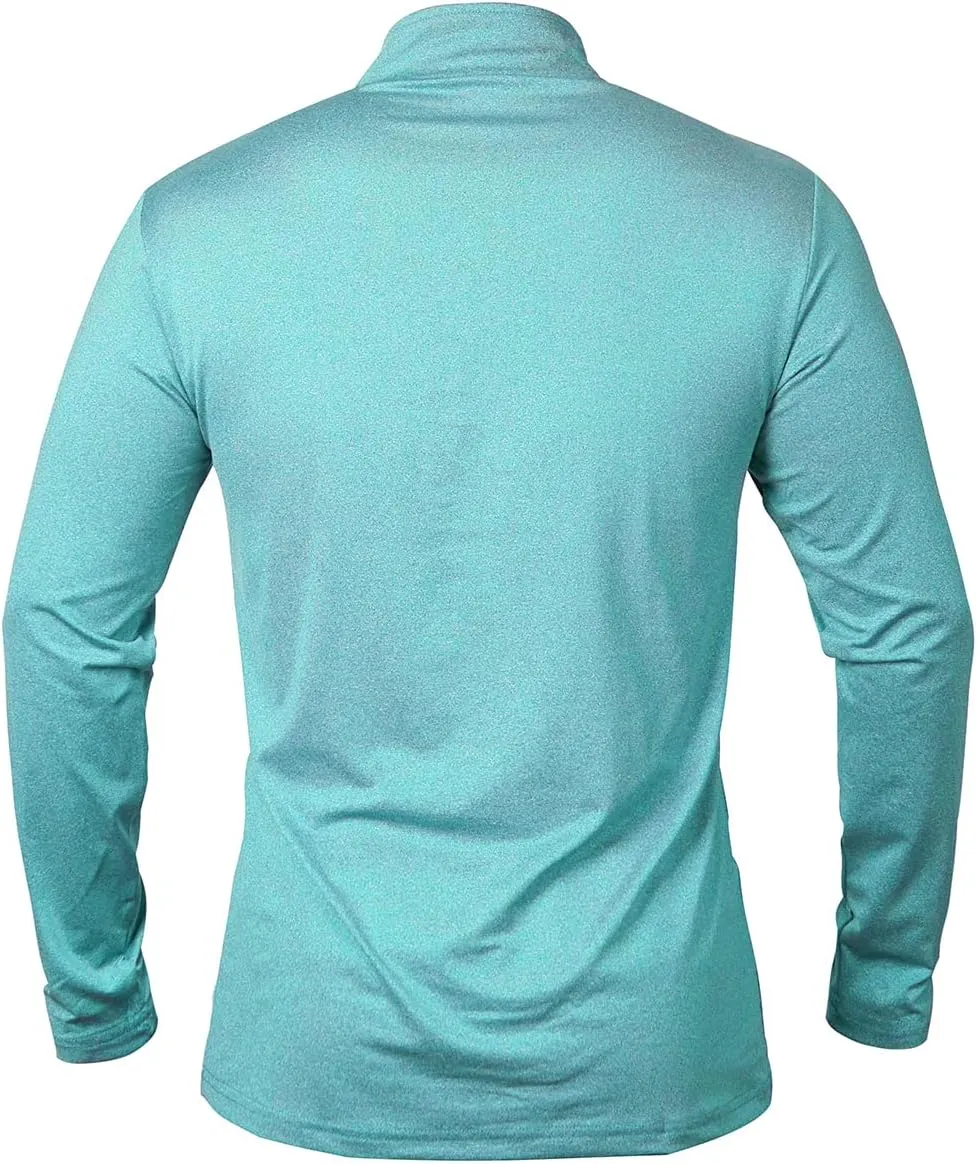 CARWORNIC Men's Long Sleeve Athletic Shirts 1/4 Zip Pullover Quick Dry Active Sports Sweatshirt for Running Workout Gym