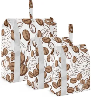 Coffee Bean Leave Packing Cubes for Travel 3 Set Compression Expandable Luggage Packing Organizers for Carry on Suitcase Travel Accessories Luggage Organizer Bags Set