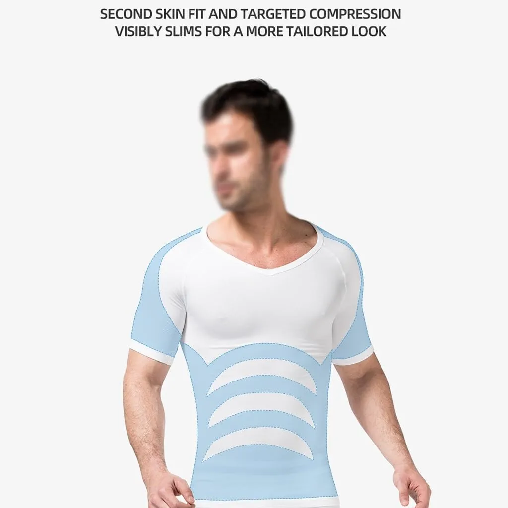 Compression Shirts for Men Shapewear Workout Vest Chest Abdomen Control Body Shaper Slimming Undershirt Seamless