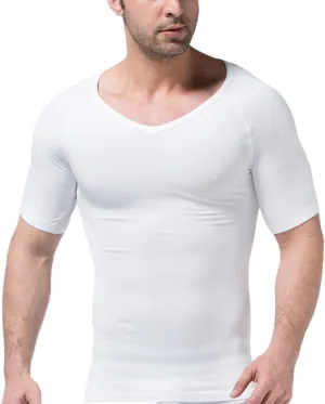 Compression Shirts for Men Shapewear Workout Vest Chest Abdomen Control Body Shaper Slimming Undershirt Seamless