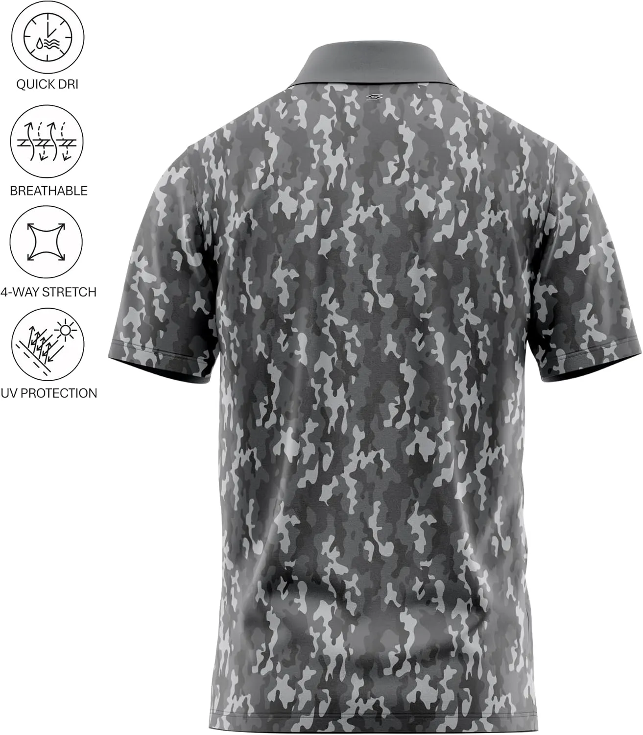 Crude Funny Golf Polo Shirts - Men UPF Dry Fit Performance Moisture Wicking Hawaiian Quick Dry Stretch Disc Shocker Glove
