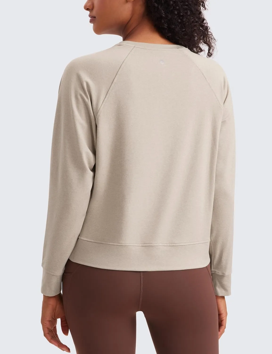 CRZ YOGA Cloud Jersey Pullover Sweatshirt for Women Long Sleeve Soft Casual Crewneck Tops Basic Workout Fall Shirts