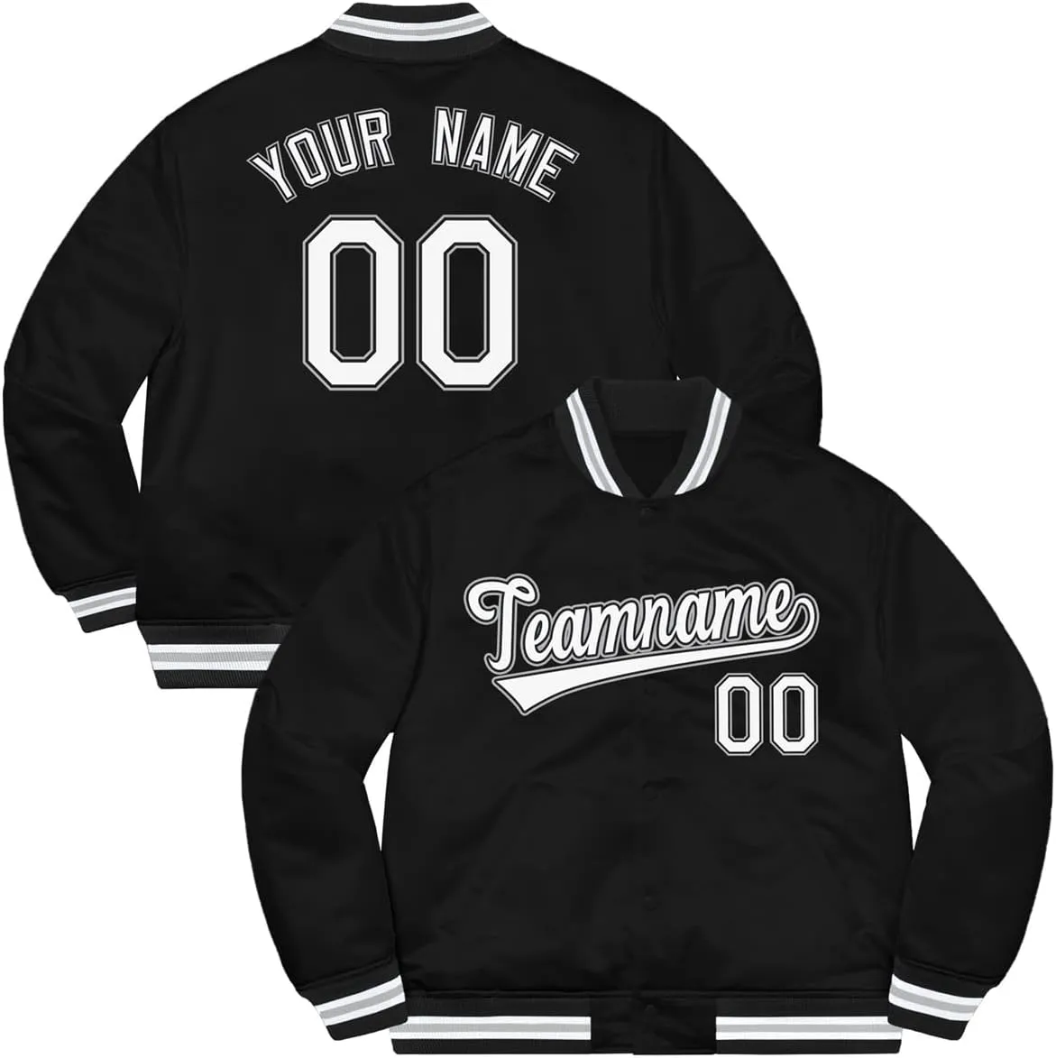 Custom Men/Women/Youth Varsity Baseball Jacket Sportswear Coat Stitched Personalized Name Number