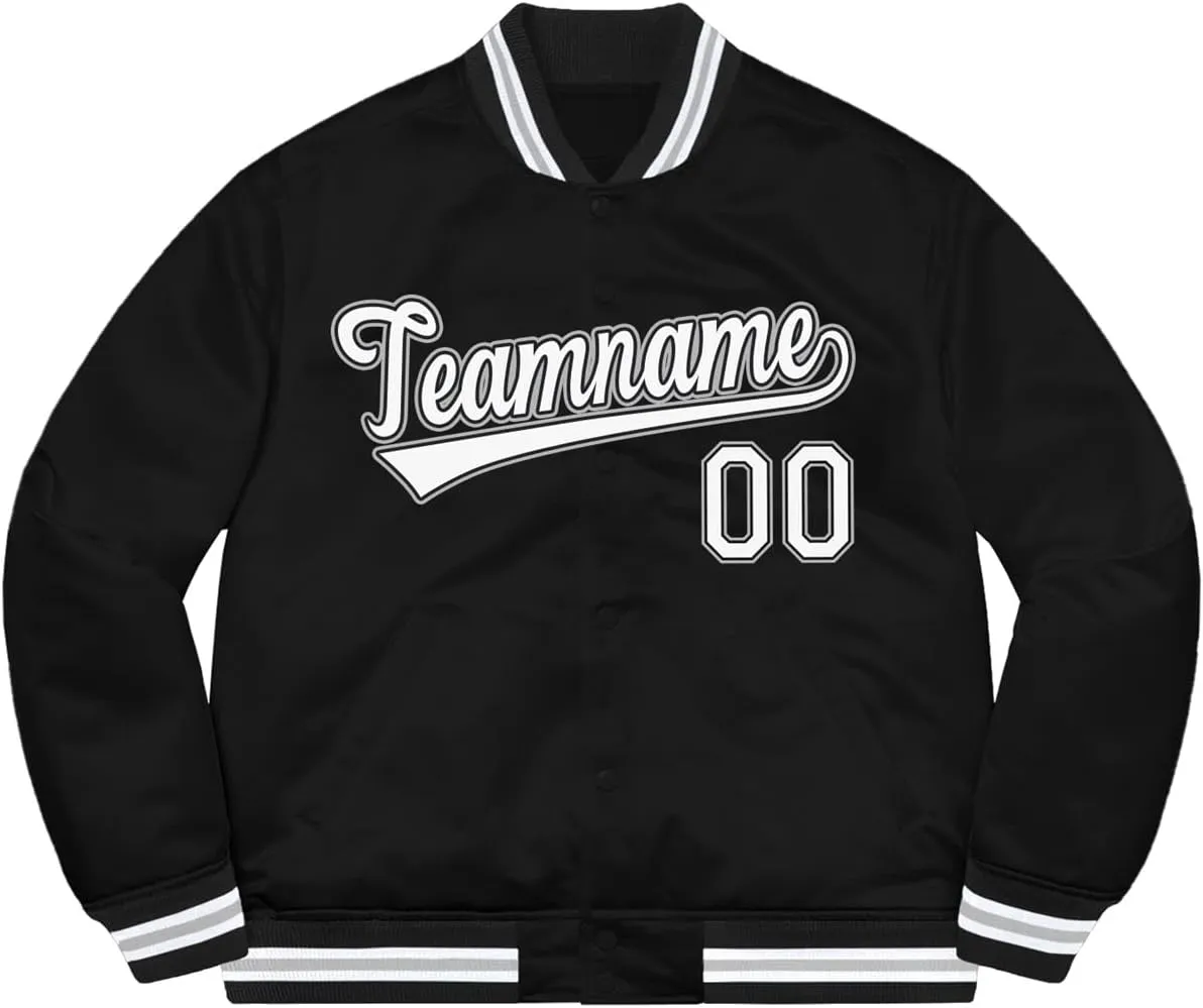 Custom Men/Women/Youth Varsity Baseball Jacket Sportswear Coat Stitched Personalized Name Number