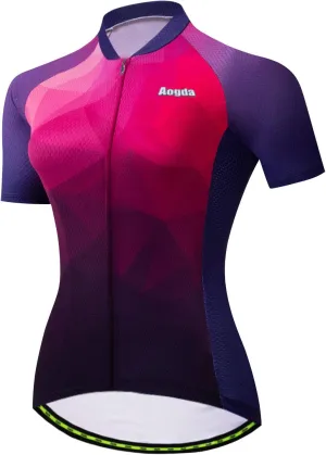 Cycling Jersey Women Aogda Bike Shirts Team Bicycle Clothing Ladies Biking Tops Tights