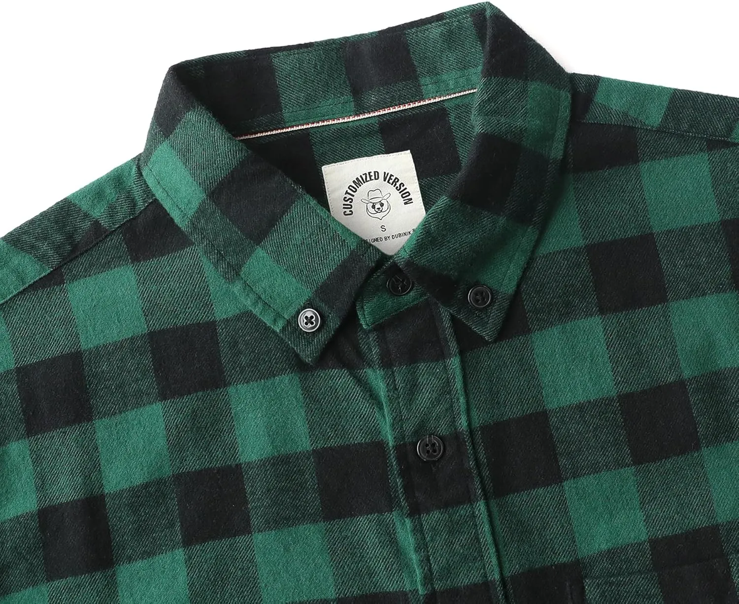 Dubinik Flannel Shirt for Men Casual Button Down Work Soft All Cotton Lightweight Flannel Mens Plaid Shirts Long Sleeve
