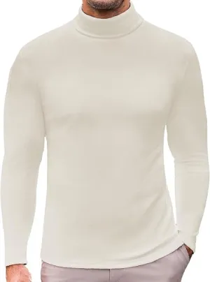 ELESOL Men's Turtleneck Long Sleeve Turtle Neck Shirts Basic Lightweight Undershirt Thermal Pullover Sweater
