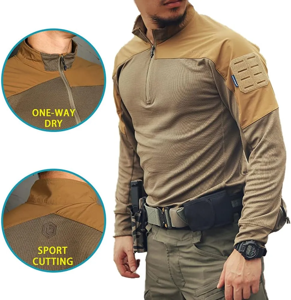 emersongear UMP Frogmen Tactical Airsoft Paintball Hiking Quick Dry Shirts for Men Long Sleeve Gym Training T-Shirt