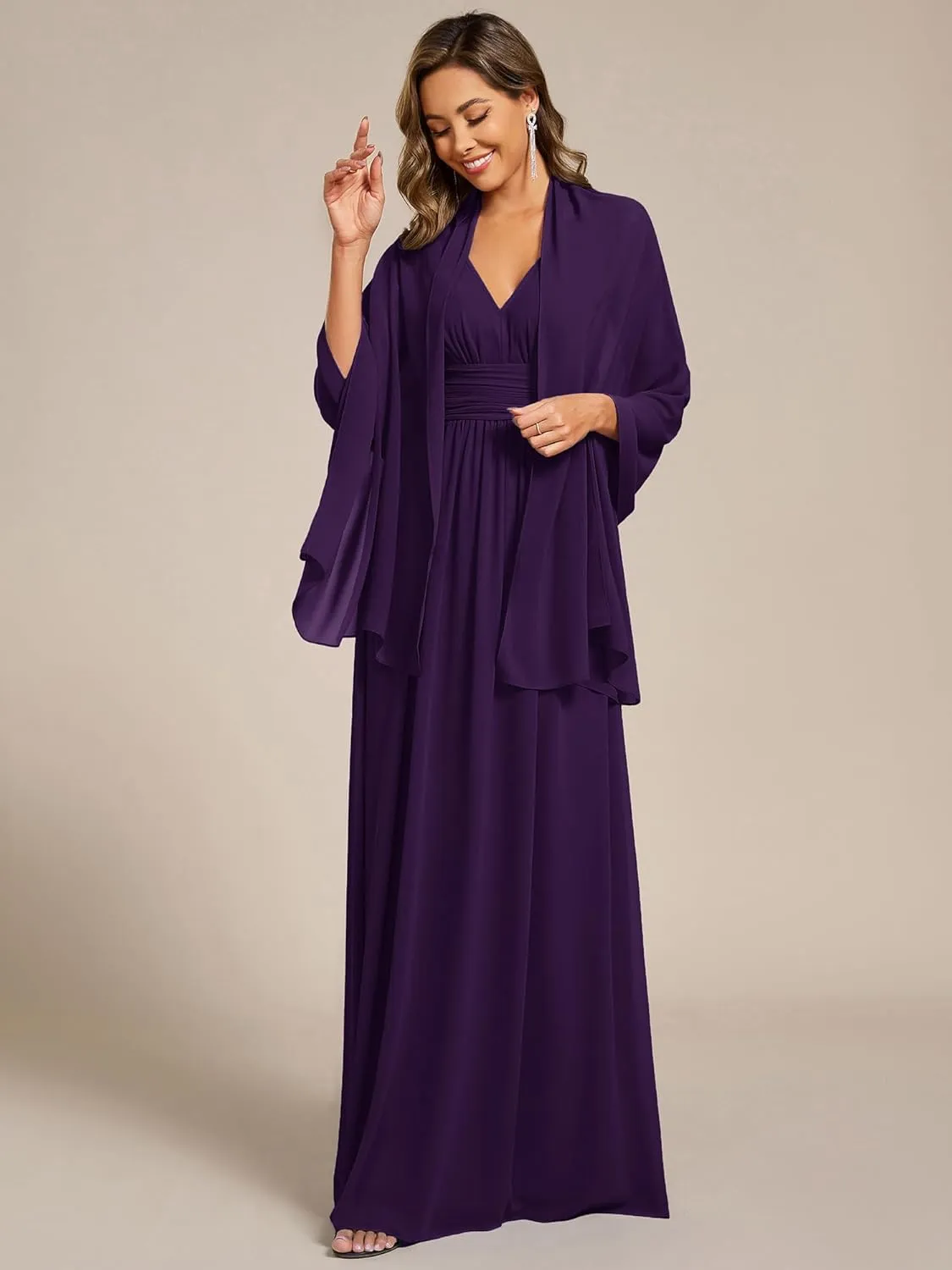 Ever-Pretty Women's Chiffon Sheer Wrap Shawl for Evening Dresses Wedding Party 02333