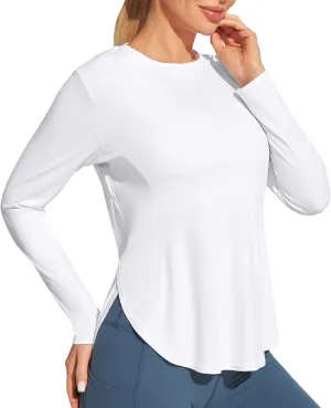 Ewedoos Sun Shirts UPF 50  Long Sleeve Workout Tops for Women Lightweight Quick Dry Sun Protection Clothing Hiking