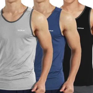 EZRUN Men's Quick Dry Sport Tank Top for Bodybuilding Gym Athletic Jogging Running,Fitness Training Workout Sleeveless Shirts