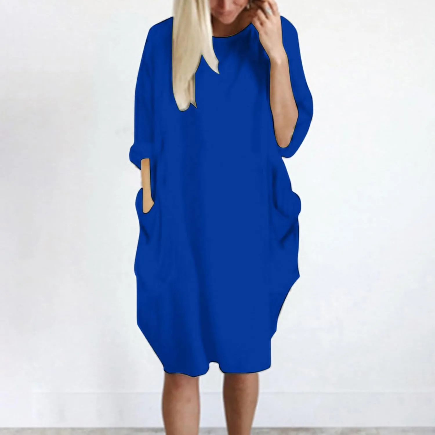 Firzero Womens Oversized Tunic Dress Plus Size Summer Shirts Dress 2024 Casual Baggy Vacation Midi Dress Pullover Tops