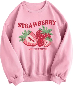 Floerns Women's Letter Graphic Print Long Sleeve Sweatshirt Pullover Tops