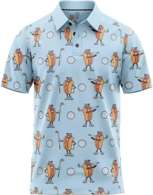 Funny Golf Polo Men Shirts - Short Sleeve UPF Quick Dry Fit Performance Moisture Wicking Stretch Crazy Summer Casual Tropical