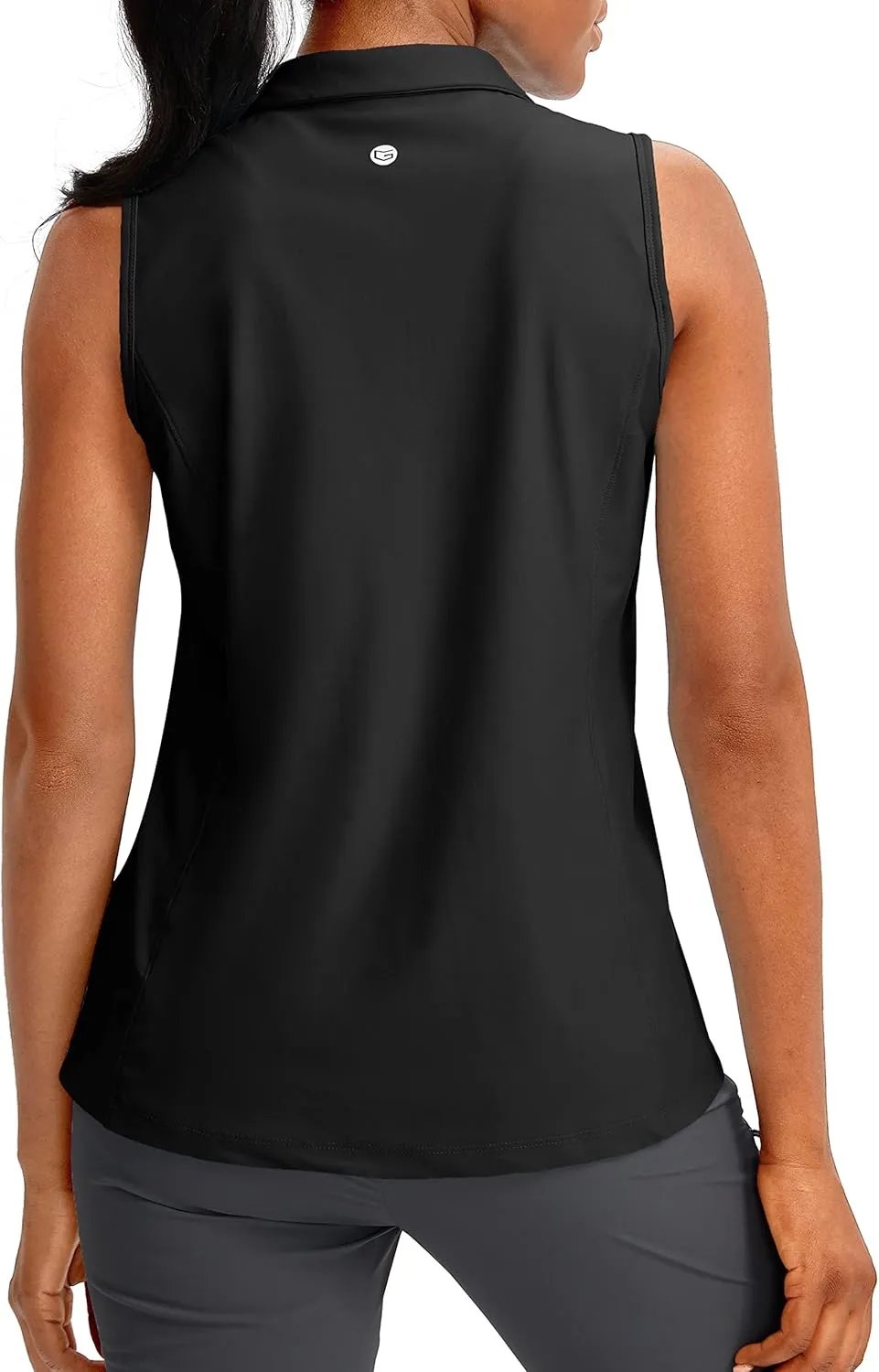 G Gradual Women's Sleeveless Golf Polo Shirts Tennis Quick Dry Collared Tank Tops V-Neck Polos for Women