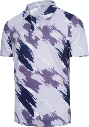 Golf Shirts for Men Quick Dry Performance Short Sleeve Casual Lightweight UPF30 Polo Shirt