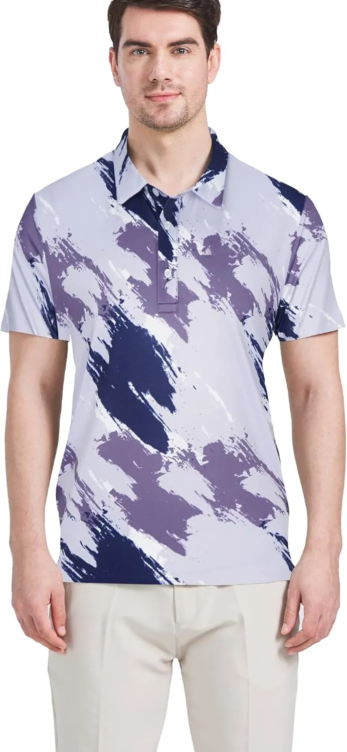 Golf Shirts for Men Quick Dry Performance Short Sleeve Casual Lightweight UPF30 Polo Shirt