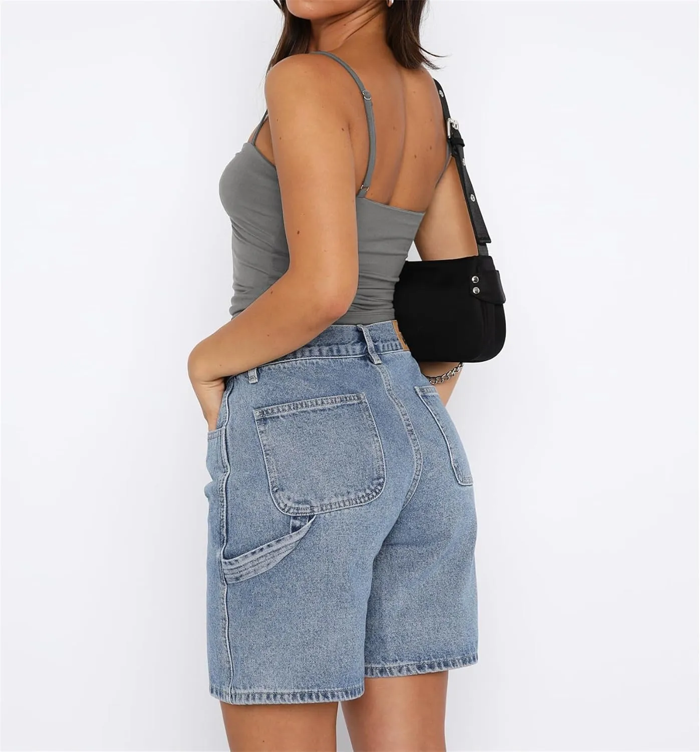 Hafailia Women's Sleeveless Crop Tank Top Sexy Going Out Ruched Bustier Spaghetti Straps Y2K Cami Shirts 2024